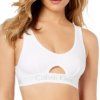 Calvin Klein športová podprsenka Bralette Cut Out Unlined Body biela