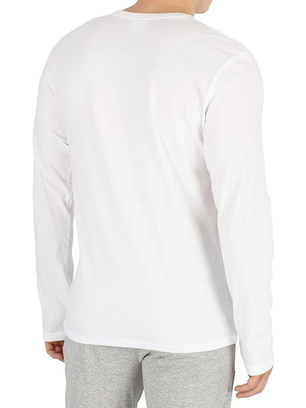Calvin Klein pánske tričko CC L/S Crew Neck biele