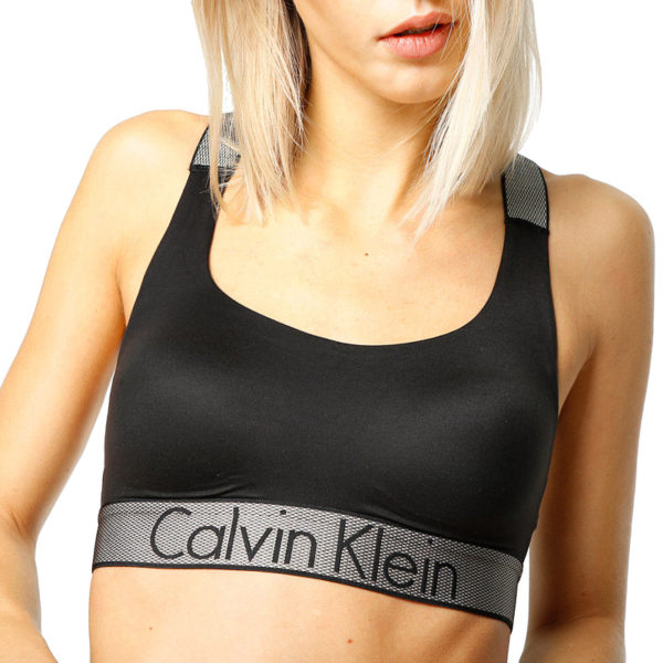 Calvin Klein podprsenka Bralette Unlined čierna