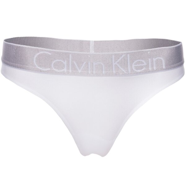 Calvin Klein tangá dámske Customized Stretch Thong biela