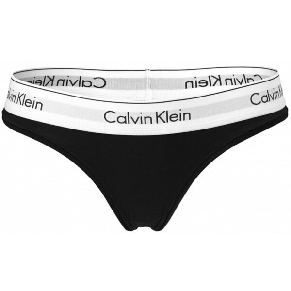 Calvin Klein tangá Modern Cotton Thong čierne