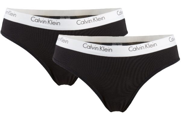Calvin Klein 2pack nohavičky CK One Cotton Bikini čierne