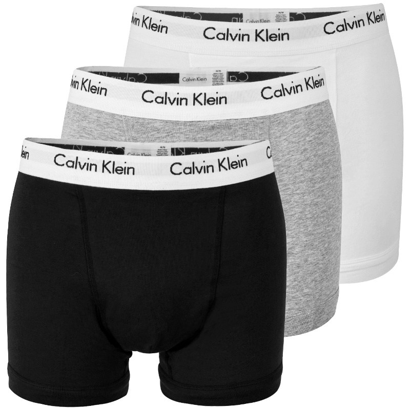 Calvin Klein pánske boxerky 3pack Trunks Cotton Stretch 998