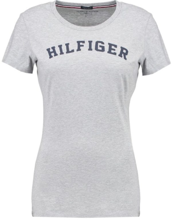 Tommy Hilfiger dámske tričko Cotton Icon SS Tee Print Logo šedé