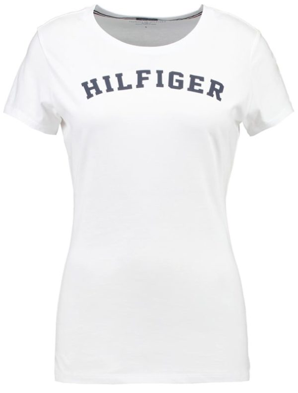 Tommy Hilfiger dámske tričko Cotton Icon SS Tee Print Logo biele