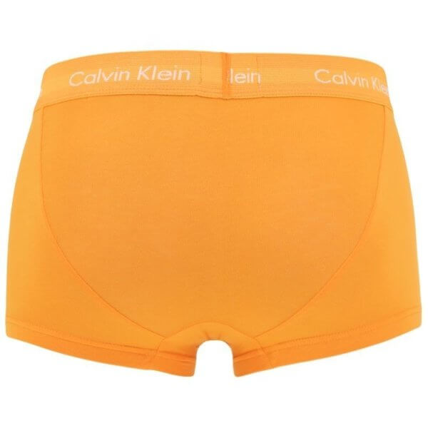 Boxerky Calvin Klein 5 Pack Low Rise Trunk oranžové detail foto
