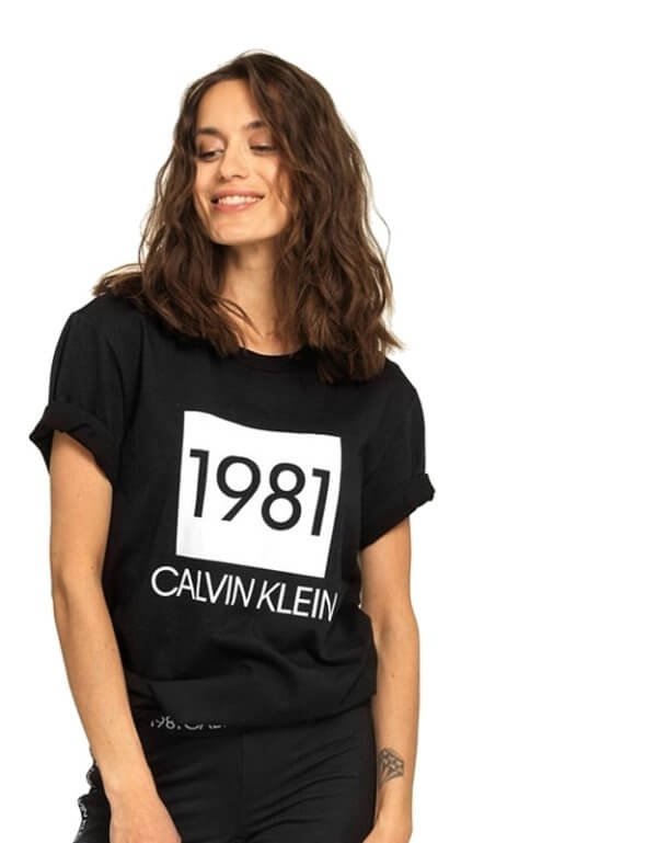 Tričko Calvin Klein SS Crew Neck 1981 Bold čierne