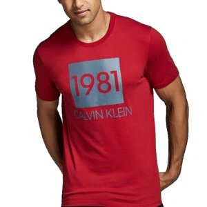 Calvin Klein tričo pánske SS Crew Neck 1981 červené 001