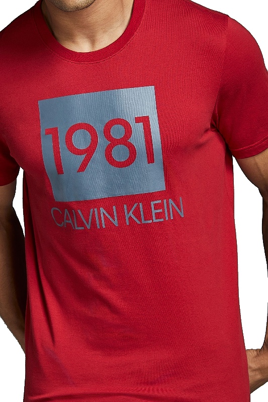 Tričko Calvin Klein SS Crew Neck 1981 červené 003