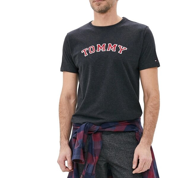 Tommy Hilfiger tričko pánske CN SS Tee Logo UM0UM01623 091 šedé