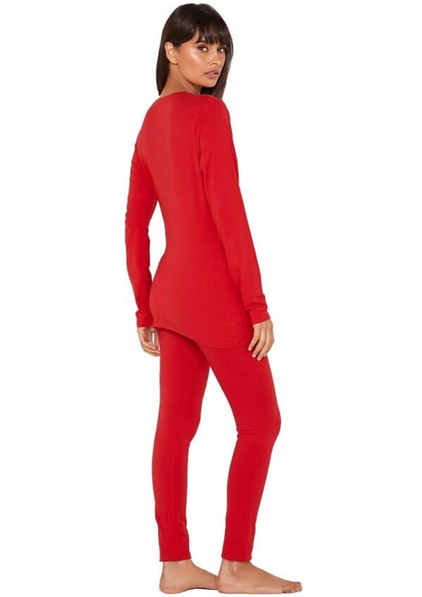 Tommy Hilfiger pyžamo dámske Set LS red-gold 2