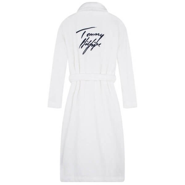 Tommy Hilfiger župan dámsky Toweling Robe Signature YCD biely 01a