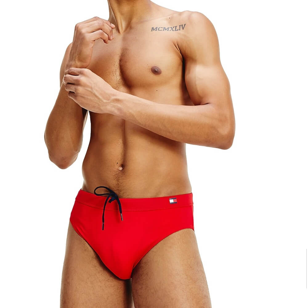 Tommy Hilfiger plavky pánske Essential Swim Briefs XL7 červené