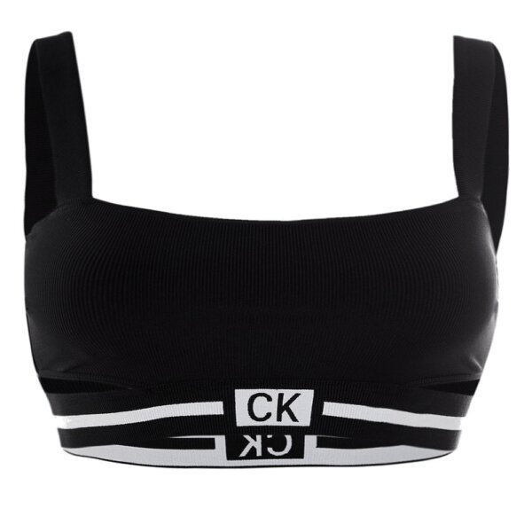 Calvin Klein plavky dámske Fixed Strap Bandeau RP Core Reset BEH čierne