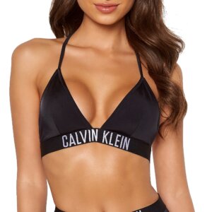 Calvin Klein plavky dámske vrchný diel podprsenka Fixed Triangle RP Intense Power BEH čierne