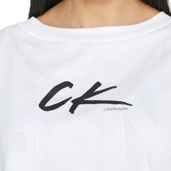 Calvin Klein tričko dámske Cropped Tee biele_01