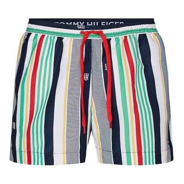 Tommy Hilfiger plavky pánske šortky kúpacie Stripe Swim Shorts 0G0