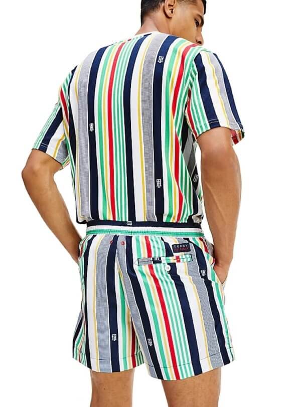 Tommy Hilfiger plavky pánske šortky kúpacie Stripe Swim Shorts 0G0 multi_02