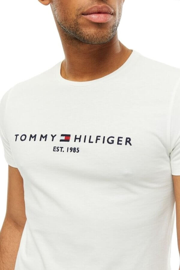 Tommy Hilfiger tričko pánske Flag Logo T-Shirt biele 118_001