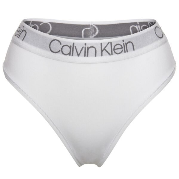 Calvin Klein tangá dámske vysoké High Waist Thong biele