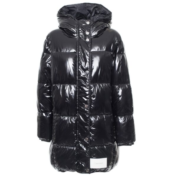 Calvin Klein kabát dámsky páperová bunda Puffer Down Coat čierny
