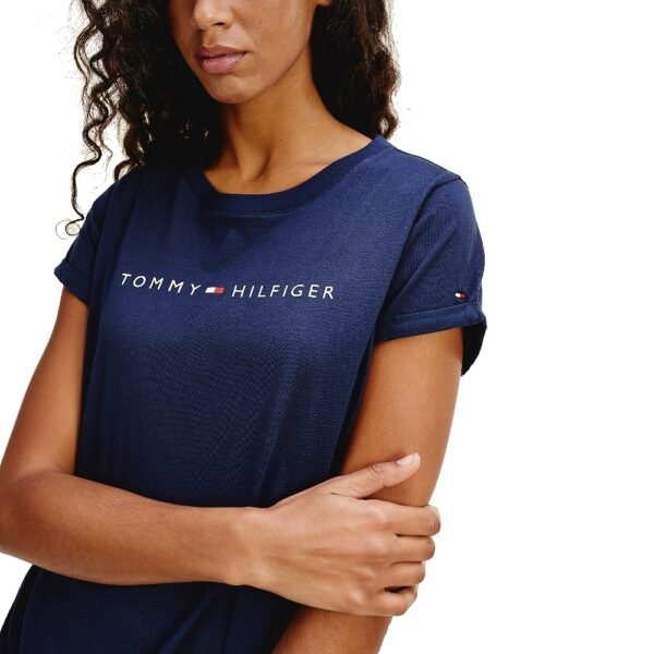 Tommy Hilfiger tričko dámske Original CN SS Tee Logo 416 modré 01