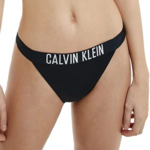 Calvin Klein plavky dámske spodný diel vysoké bikiny High Rise Tanga čierne BEH