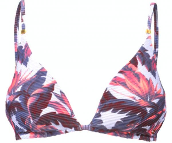 tommy hilfiger tropical print fixed triangle bikini top hilfiger tropic overshadow uw0uw02914 0k6