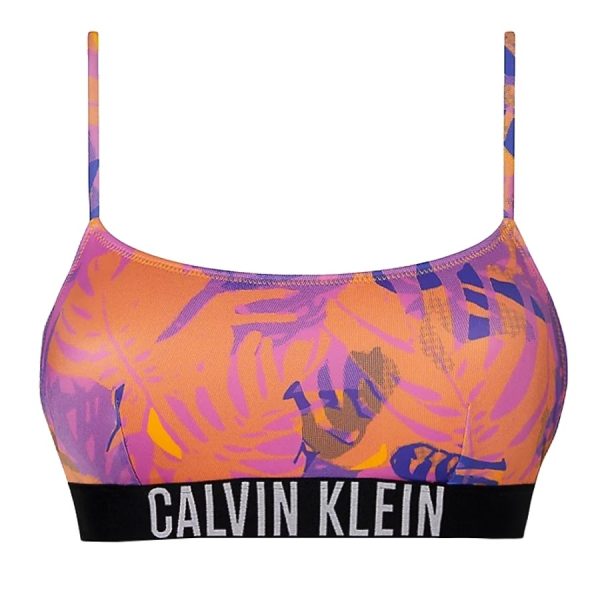 Plavky Calvin Klein Intense Power-S-Bralette-RP Print 0GY