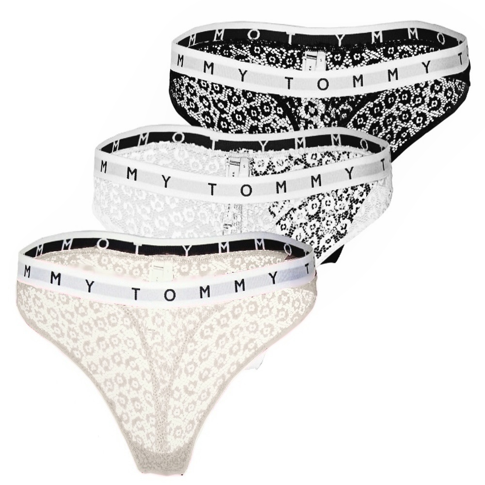 tangá tommy hilfiger 3 pack thong tricolor 0xz